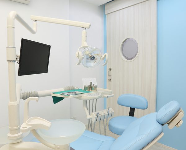 Dentist office is designed of blue color